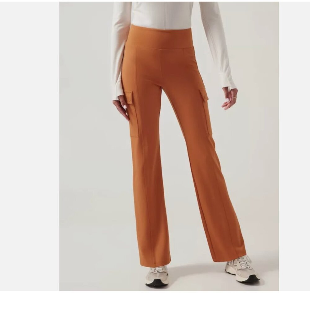 NWT Athleta  Delancey Straight Cargo Pant, Foliage Orange Pants Work Casual